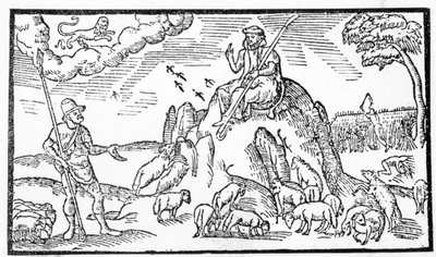 7月、Esmond Spenser（1552-1599）による「The Shepheardes Calender」より、1579年に発行された原本の複製 作： English School